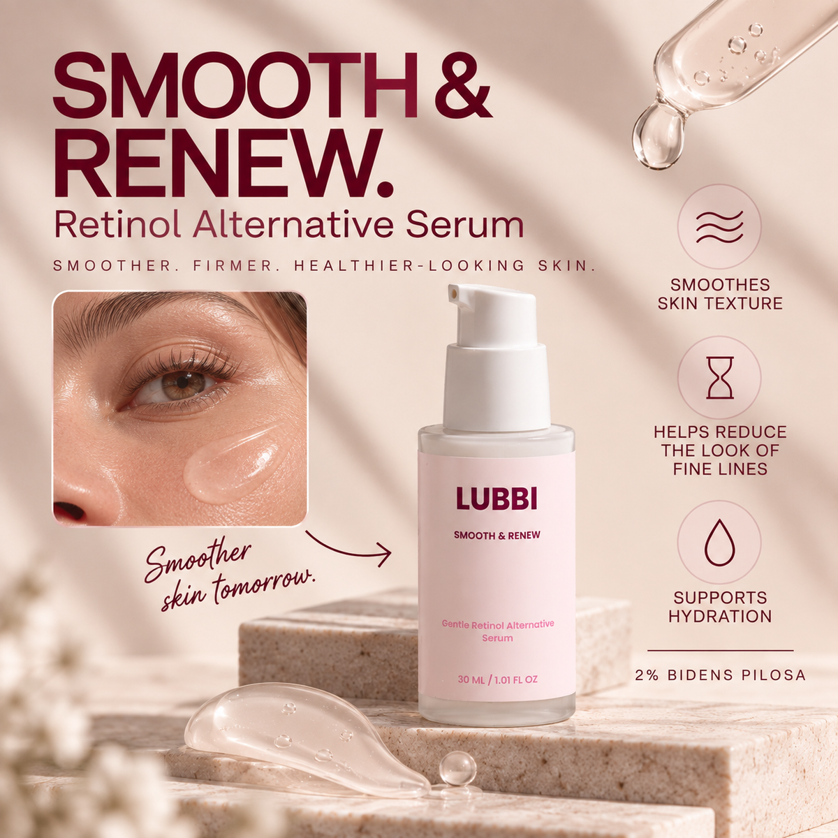 Smooth & Renew                                     Retinol Alternative Serum