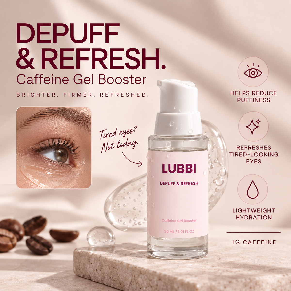 DEPUFF & REFRESH              Caffeine Gel Booster